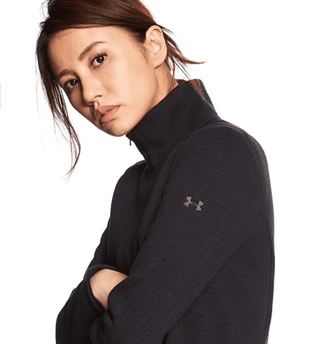 Under Armour Women’s Wintersweet 2.0 1/2 Zip Sweater 1316287 – Black, XL -